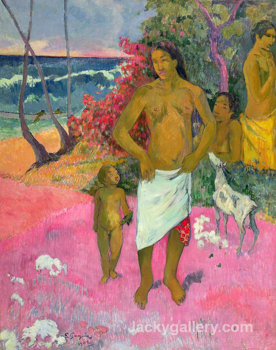 A Walk by the Sea by Paul Gauguin paintings reproduction